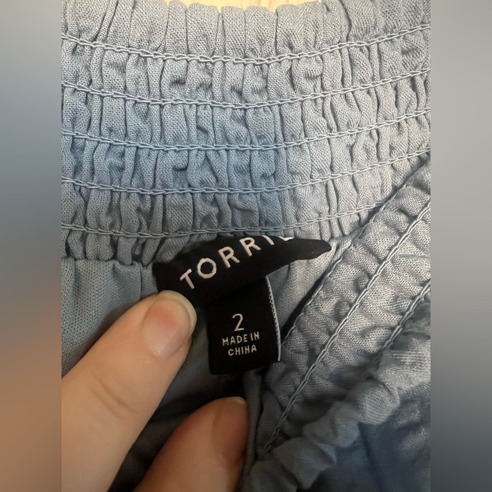 Torrid blue midi smocked skirt - Picture 5 of 5